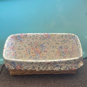 Longaberger Floral Lined Basket